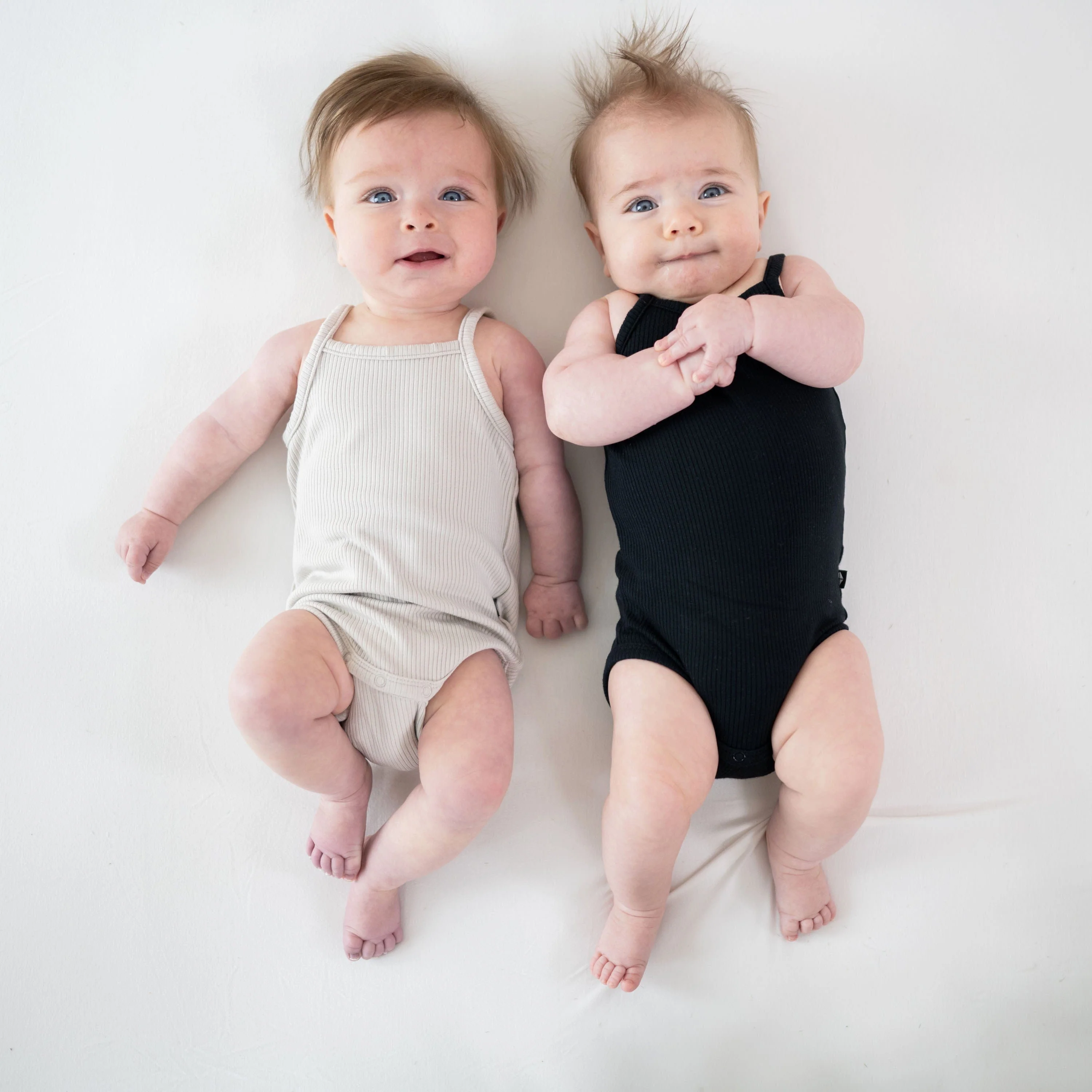 Ribbed Spaghetti Strap Bodysuit in Oat - Image 3