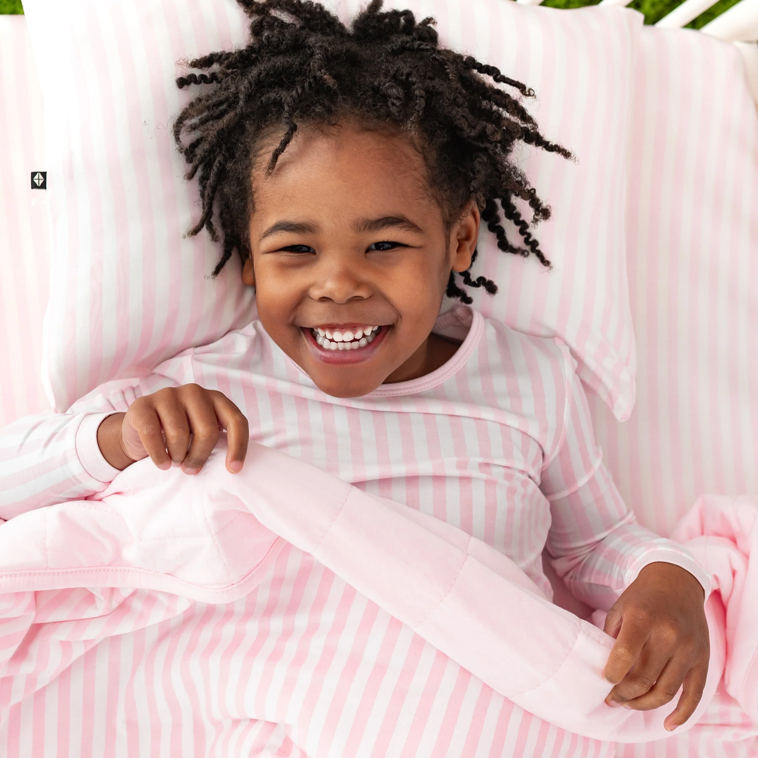Toddler Blanket in Small Sakura Stripe 1.0 - Image 3