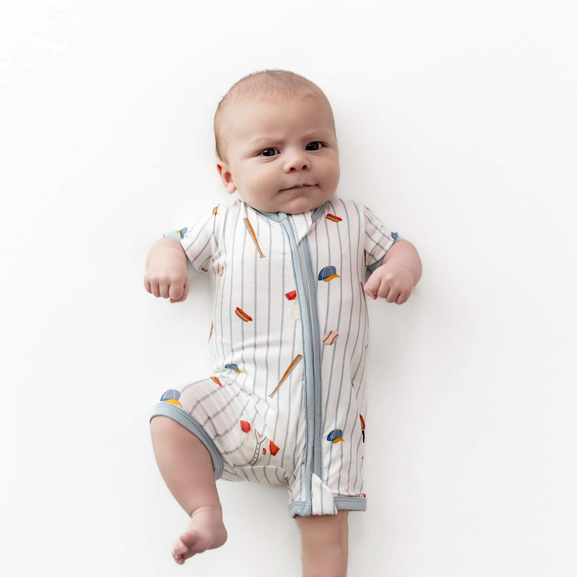 Zipper Shortall Romper in Home Run - Image 3