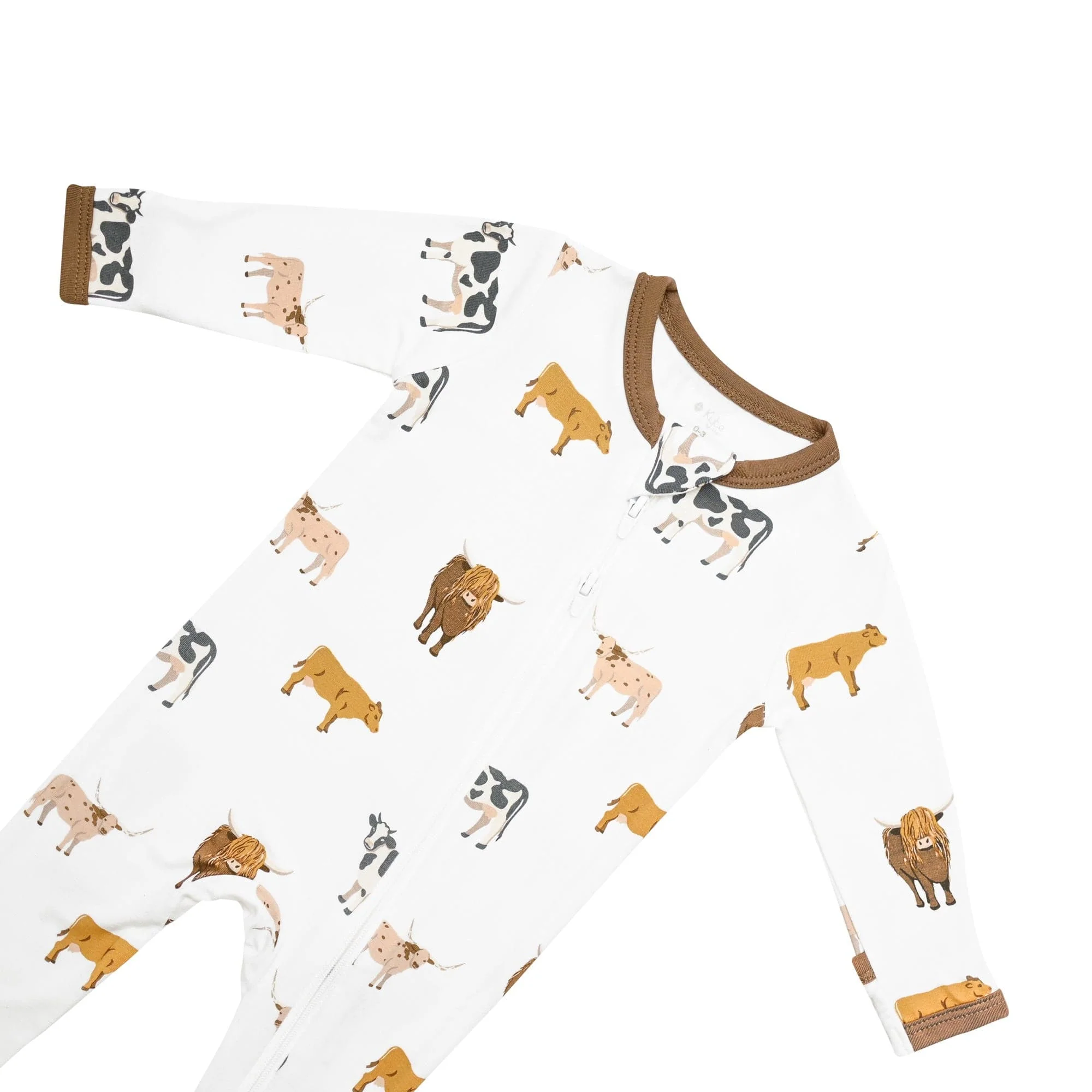 Zippered Romper in Moo - Image 5