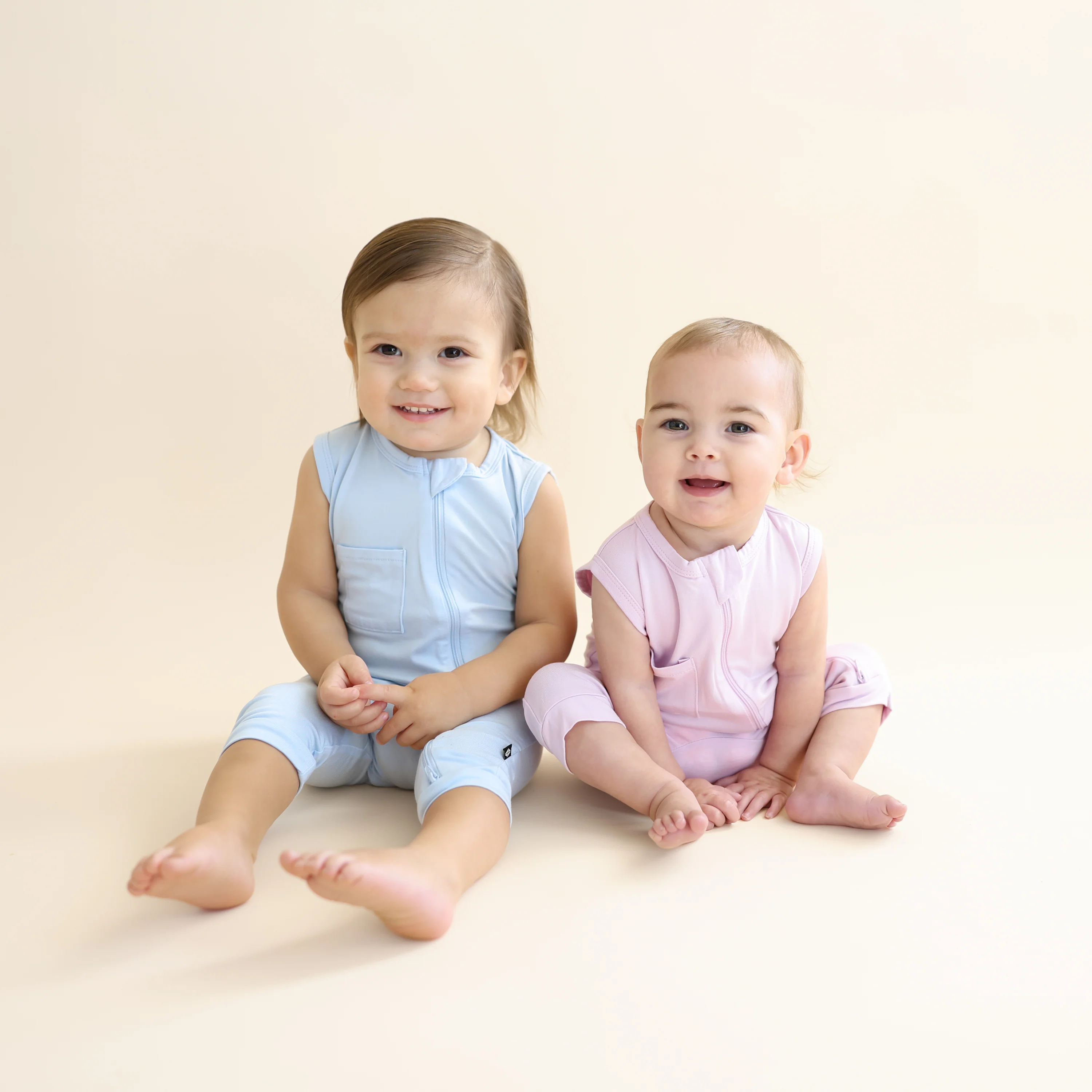 Zippered Sleeveless Romper in Thistle - Image 3